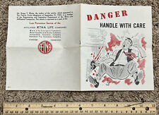 1945 AETNA EPHEMERA HARTFORD, CT GRAPHIC DANGER ELECTROCUTION PICTURE picture
