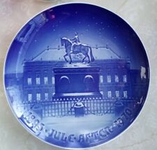 B&G Christmas Plate 1970 Jule Amalionborg Palace Denmark Cobalt Blue and White   picture