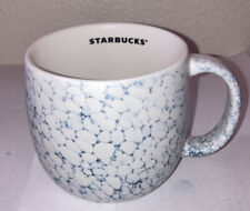 STARBUCKS Ceramic Coffee Mug Cup Small Stone White Blue Kk15 picture