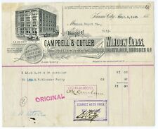GRAPHIC 1885 CAMPBELL & CUTLER PAINT & GLASS CO BILLHEAD KANSAS CITY MISSOURI . picture