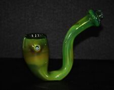 5” MOSSY GREEN Modern Sherlock Tobacco Smoking Pipe THICK Glass pipes picture