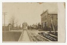 Fillmore Wisconsin Street Scene w Trolley Car RPPC Real Photo Postcard 1911  picture