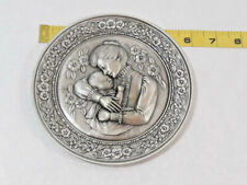 Vtg Hudson Fine Pewter 1979 Mother and Child/Baby Plate Petito Nursery Decor  picture