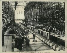 1935 Press Photo The Keel of Warship Philadelphia is laid at Philadelphia Yard picture