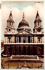 St. Paul’s Cathedral London Divided Back Postcard Real Photo RPPC England Vtg picture