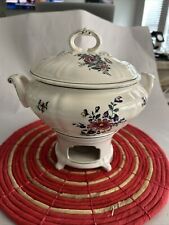VILLEROY & BOCH GERMANY ALT STRASBOURG SOUP TUREEN With Rare Warming Stand Perf picture