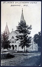 SHAWANO Wisconsin ~ 1900's ST. JACOB'S EVANGELICAL LUTHERAN CHURCH picture