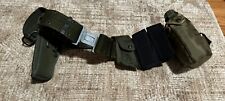 U.S. MILITARY INDIVIDUAL EQUIPMENT NYLON LC-2 BELT SIZE LARGE HOLSTER CANTEEN picture