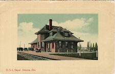 Vintage Postcard O S L Depot Ontario OREGON 1911 picture