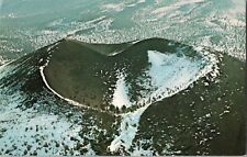 Arizona AZ Sunset Crater National Monument Postcard Vintage Winter Ariel View picture