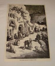 1887 magazine engraving ~ CAVE HOUSES OF GYPSIES IN SPAIN picture