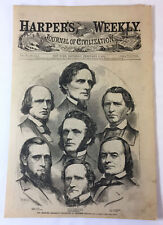 1861 magazine engraving~THE SECEDING MISSISSIPPI DELEGATION IN CONGRESS picture