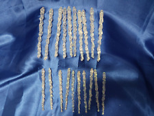 VINTAGE LOT OF OVER 10 CLEAR SWIRL PLASTIC ICICLE CHRISTMAS ORNAMENTS 4