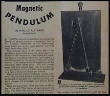 MAGNETIC PENDULUM How-To build PLANS Great Science Fair project picture