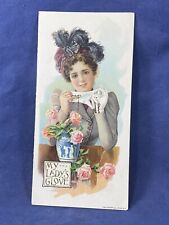 1899 Ad Trade Card FOSTER'S GLOVES Jordan, Marsh & Co Sales Agent, Prices, 4 pgs picture