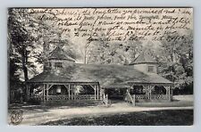 Springfield MA-Massachusetts, Forest Park Rustic Pavilion Vintage c1906 Postcard picture