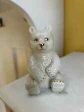 Lenox China  Collection Sitting Polar Bear Figurine w/ gold accents picture