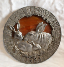 Michael Anthony Ricker Numbered Plate 217/2625 Bunnies 1984  Pewter Limited picture