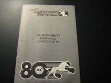 Vintage 1979 Johnson Out Board Motor Classified Service Directory picture