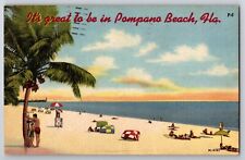 It's Great to be in Pompano Beach Florida Vintage Postcard P1959 picture