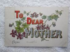 Antique To Dear Mother Postcard 1908 picture