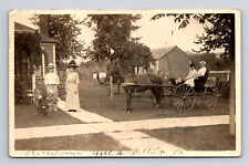 RPPC Family Mother Father Children Horse Buggy Carriage at Small Homes Postcard picture