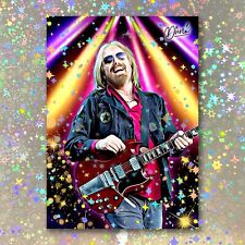 Tom Petty Holographic Headliner Sketch Card Limited 1/5 Dr. Dunk Signed picture
