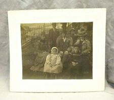 Antique CDV Cabinet Photo Card Family Group Man 2 Women 3 Children 1 Baby picture