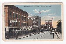 Franklin Street Looking North Tampa Florida Bank Jewelry White Border Postcard  picture
