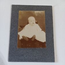 Antique Cabinet Card Photo Baby on Gray card from C.C. Smith Studio Newberg OR picture