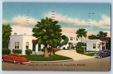 St Augustine Florida FL Postcard Davis Shores Motor Court Exterior 1955 Vintage picture