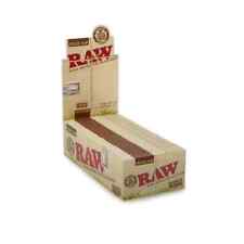 😎🔥RAW Natural Single Wide Organic Hemp Rolling Papers 25 Pack (Full Box) picture