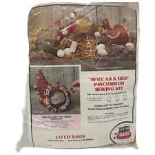 Vintage Lo Lo Bags Spry As A Hen Pincushion Sewing Kit 1978 Red Embroidery New picture