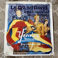 Original Authentic Magic Magician Show Poster Grand David Beverly MA Cabot VTG picture