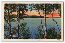 1946 Scenic View Glory Morning Gardner Lake Norwich Connecticut Vintage Postcard picture