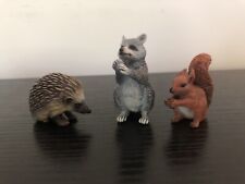 Schleich Woodland Animals: Raccoon, Squirrel, and Hedgehog - Great Condition picture