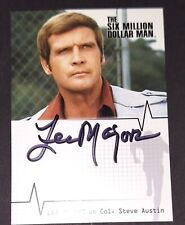 Six Million Dollar Man Lee Majors as Steve Austin Autograph Card A14 picture