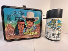 1980 LEGEND OF THE LONE RANGER METAL LUNCHBOX Lunch Box THERMOS picture