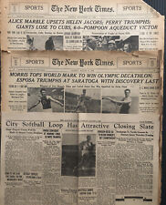 Jesse Owens Berlin Olympics Lot Of 3 Original 1936 Newspapers Ralph Metcalfe picture