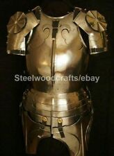 Hammered Steel Medieval Half Body Armor Suit Cuirass w Tassets & Pauldrons picture
