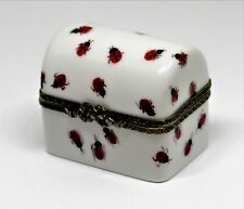 LIMOGES FRANCE BOX - EXIMIOUS - DOMED LADYBUG CHEST - LADY BUGS picture