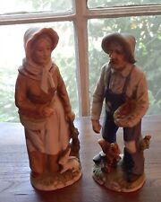 Homco Old Farmer and Wife Figurines #1409, Vintage Home Interiors picture