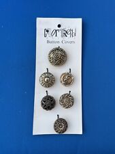 Vintage Colortrend Gold Tone Set Of 6 Button Covers NWT Original package picture