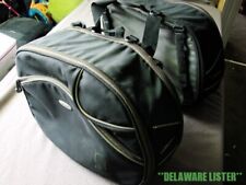 VTG Motorcycle/Bike/Cycle Side/Rear Pair Black Storage zip-up Saddle Bags picture