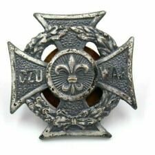 Vintage Polish Scouting Cross Badge Pin CZUWAJ Boy Scouts 26mm x 26mm MEI H74 picture