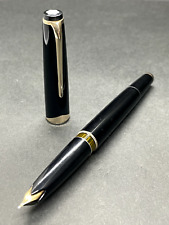 [Very good] MONTBLANC No.14 BlackGT Vintage PistonFiller Fountain Pen 18C 750/EF picture