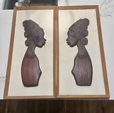 Mid Century Modern Framed Teak Sillouettes  picture