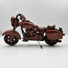 Polished Wooden Model Motorcycle Hand Crafted ~ Hawaii Tag ~ Vintage~ Man Cave~ picture