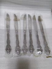 VTG FANCY 6 PIECE PLACE SITTING ONEIDA HEIRLOOM STAINLESS DINNER KNIFE picture