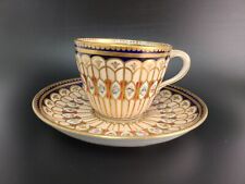 Rare 18th Century London Tea Cup And Soucer gold plated broken cup, hand Painted picture